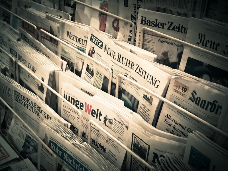 Newspaper on Coffee Table